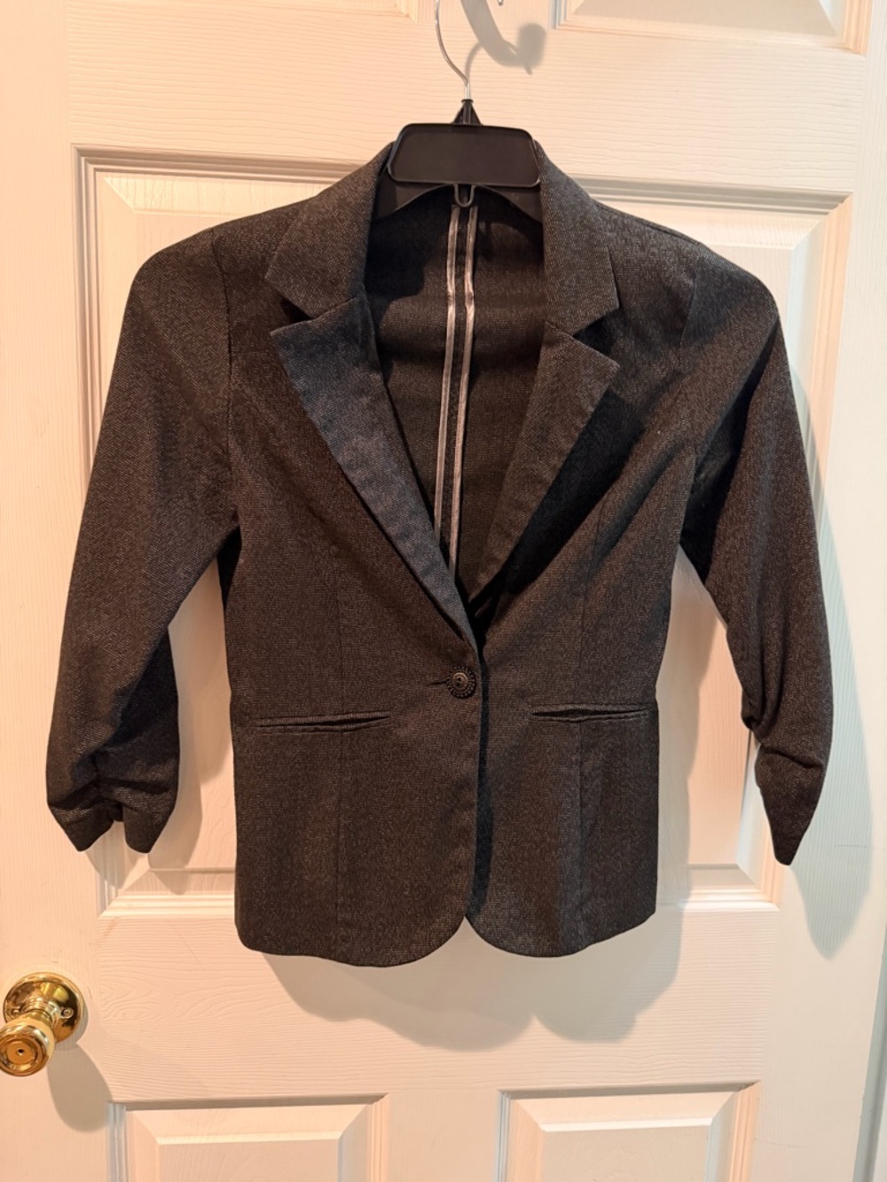 Maurices Black and White Single-Button Women's Blazer